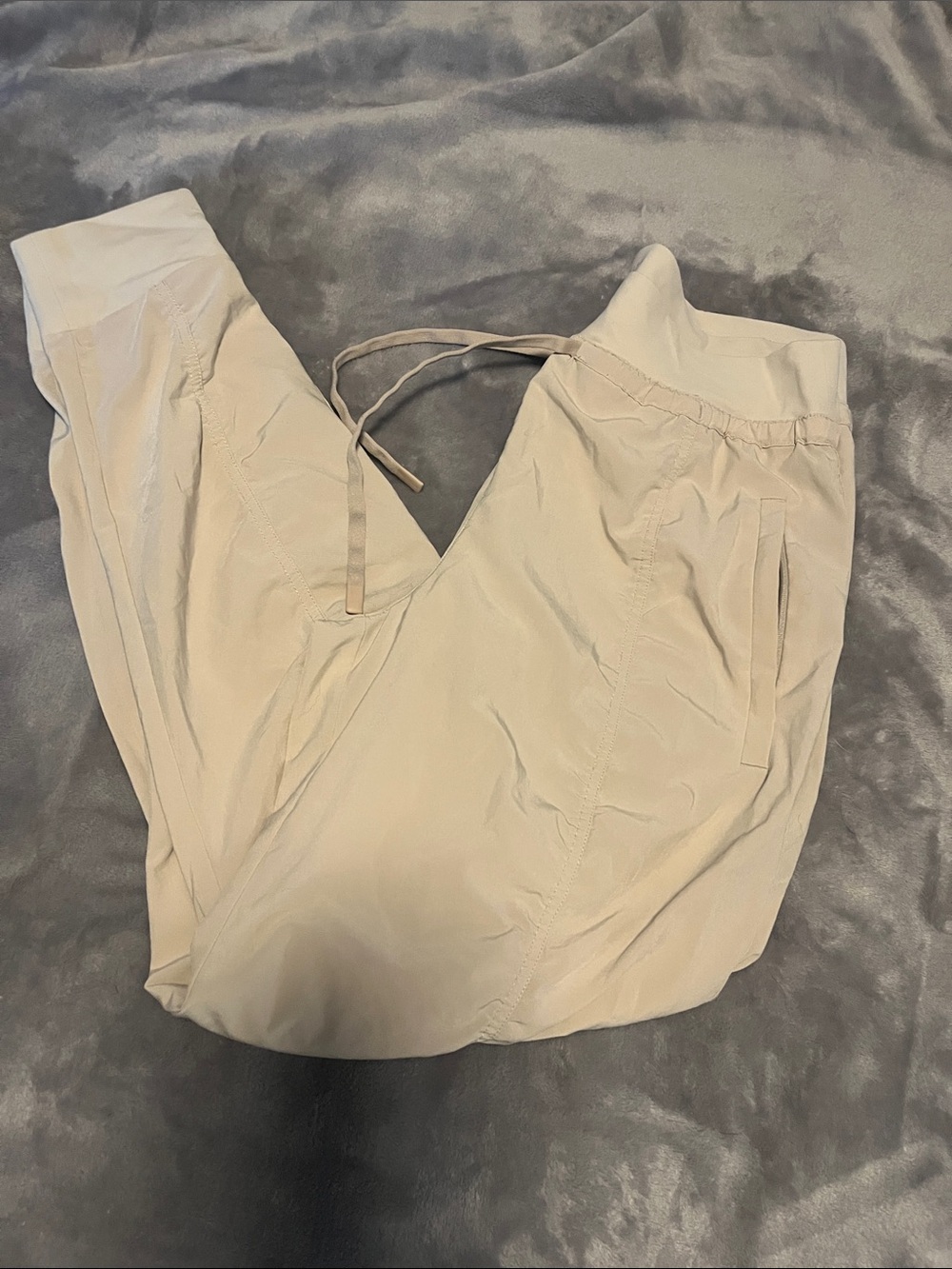 Athleta Lightweight Drawstring Track Pants - Cream